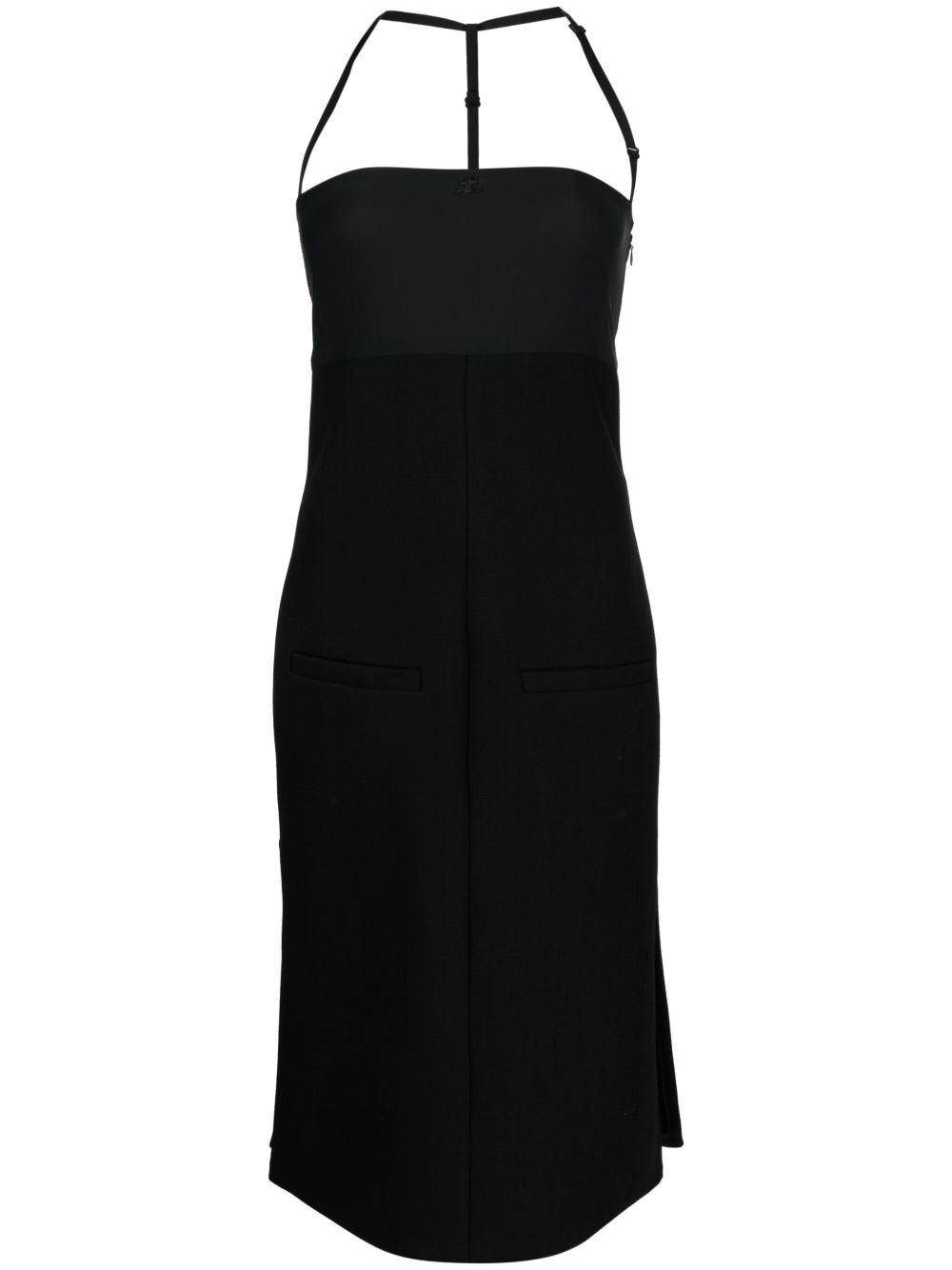 Courrèges Bigout halterneck midi dress - 黑色