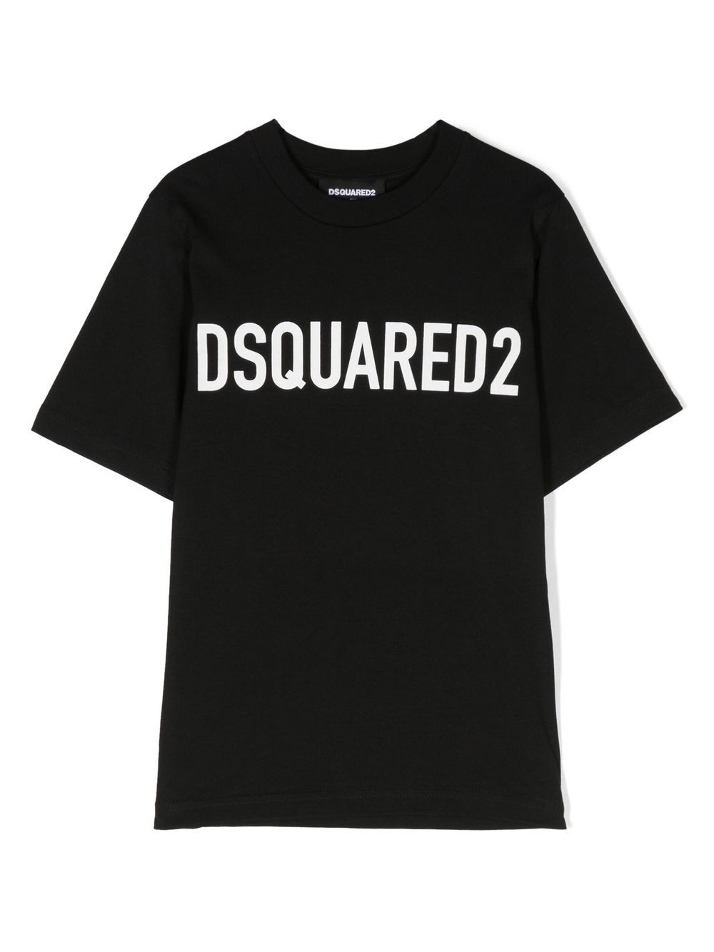 DSQUARED2 KIDS logo印花短袖T恤 - 黑色