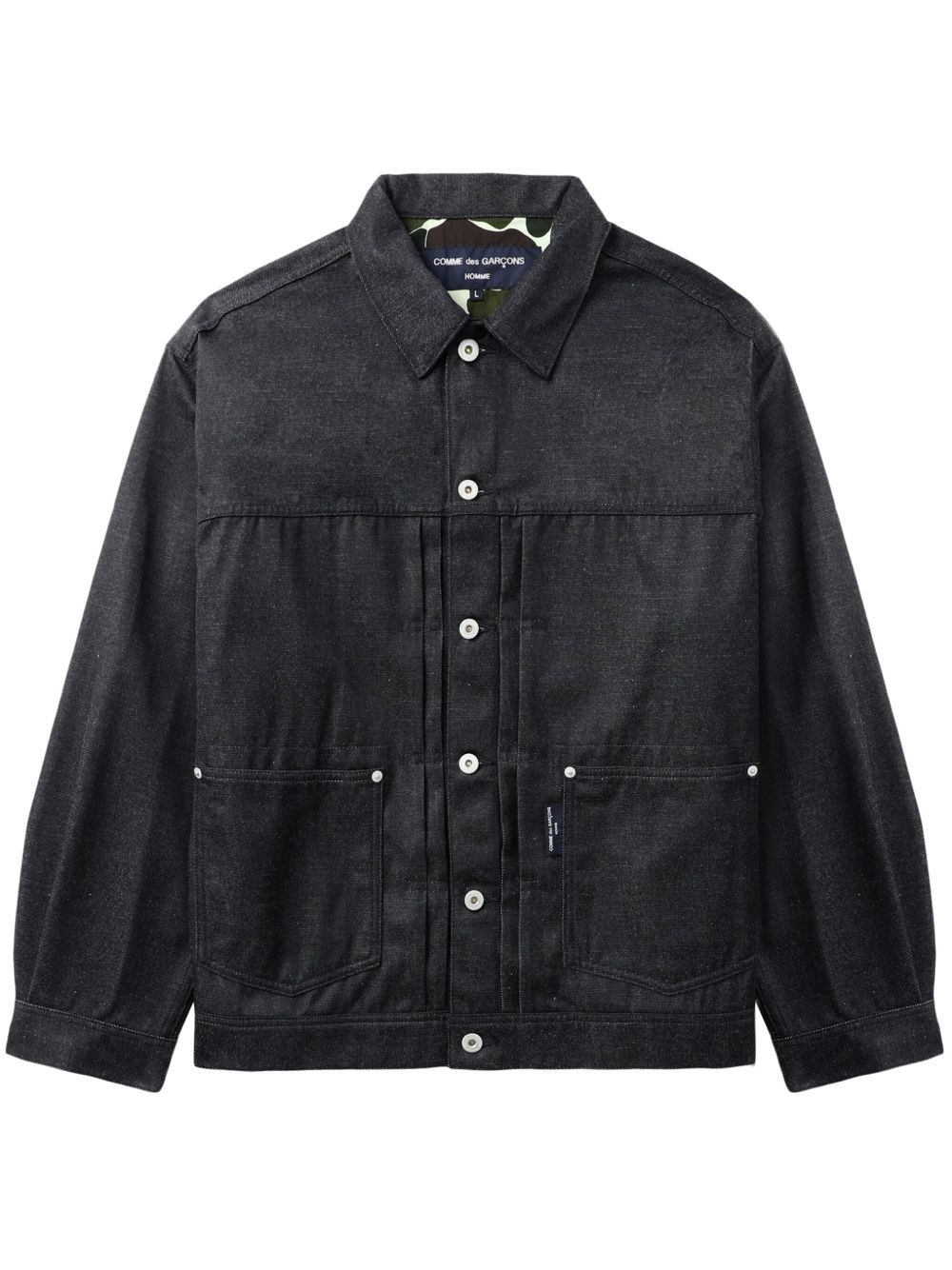 Comme des Garçons Homme 褶饰细节夹克 - 蓝色
