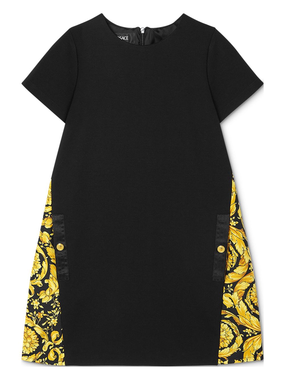 Versace Kids Barocco 连衣裙 - 黑色