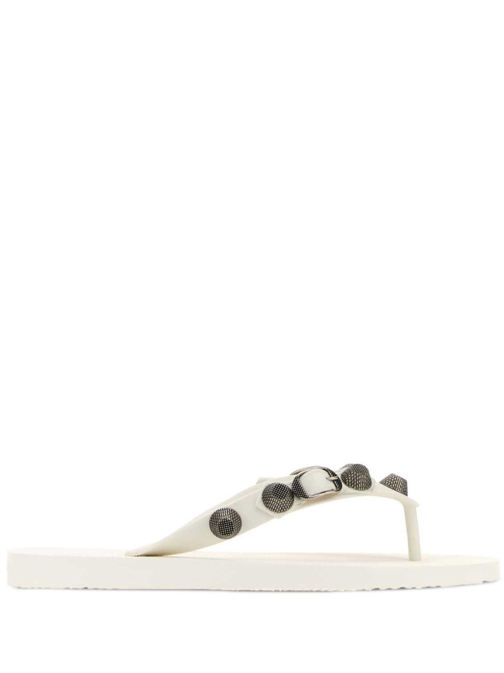 Balenciaga Cagole 铆钉人字拖 - 白色