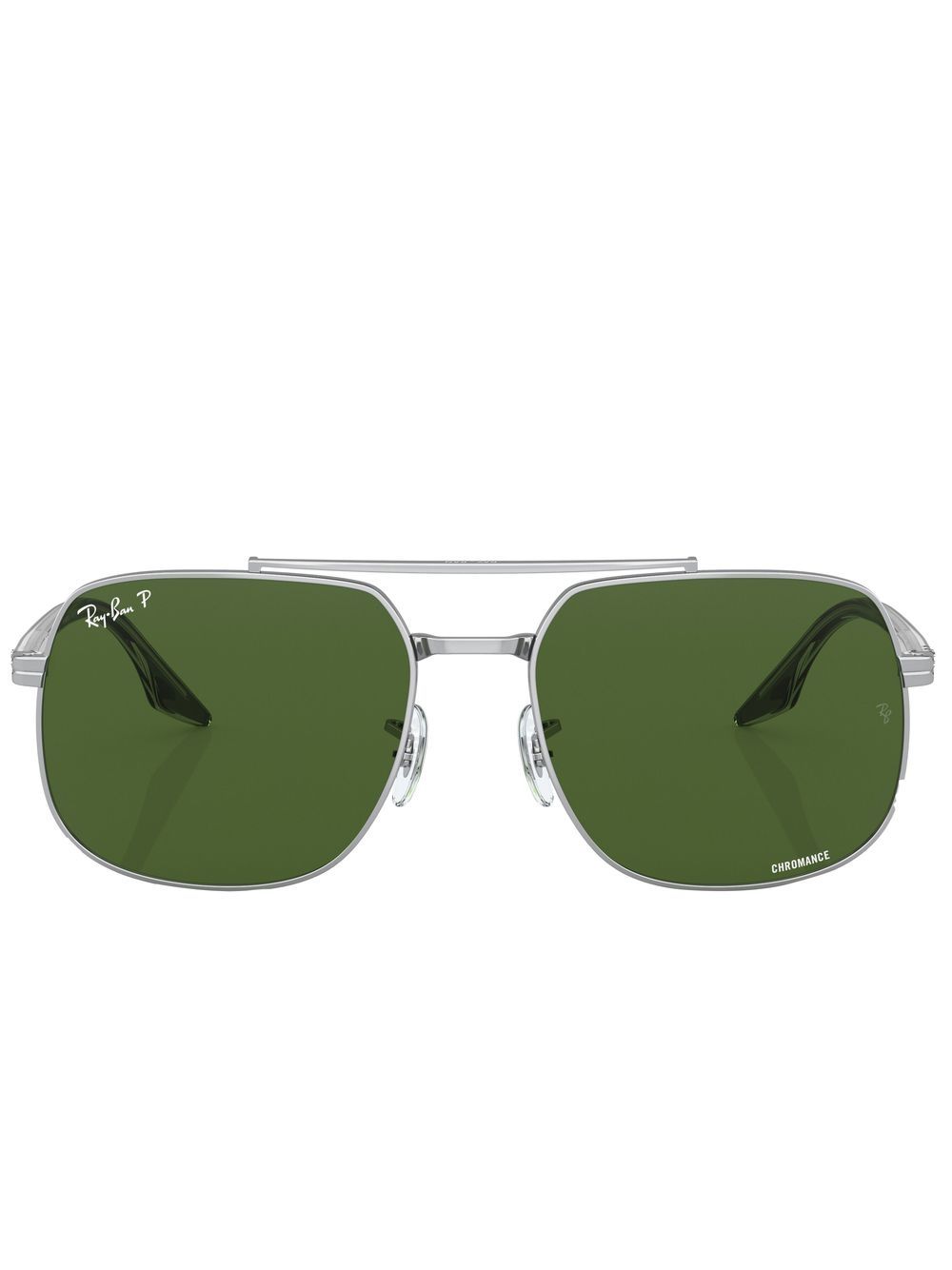 Ray-Ban 方框太阳眼镜 - 银色