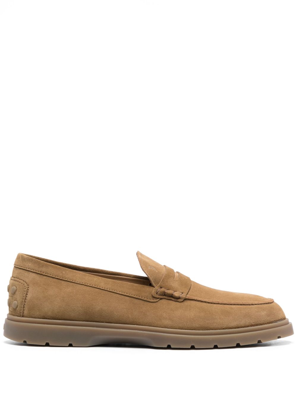 Tod's Ibrido 同色系缝线乐福鞋 - 褐色