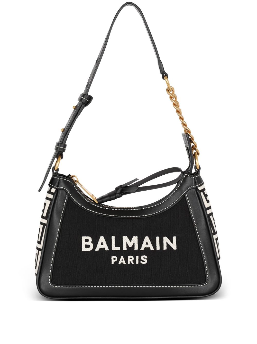 Balmain B-Army logo单肩包 - 黑色
