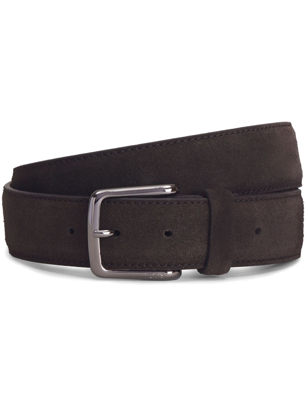 Tod's classic suede belt - 褐色