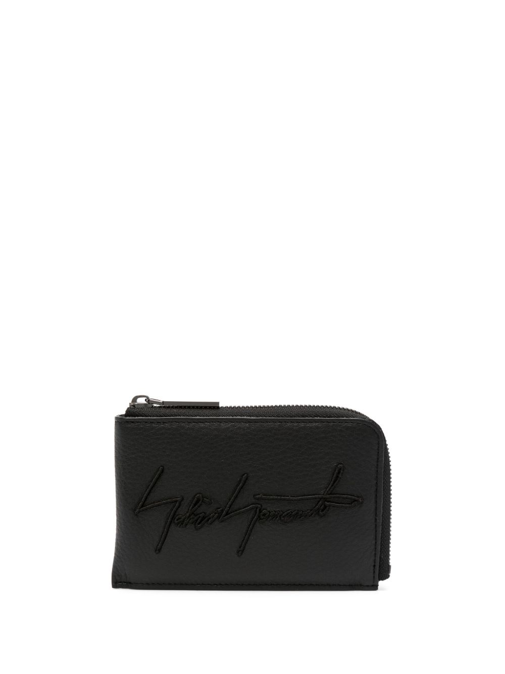Discord Yohji Yamamoto 标贴皮质钱包 - 黑色