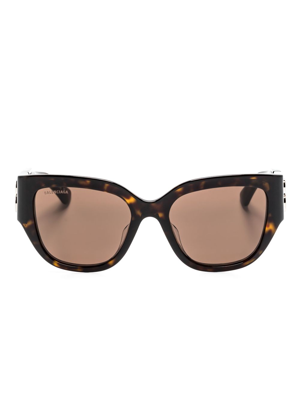 Balenciaga Eyewear 方框太阳眼镜 - 褐色