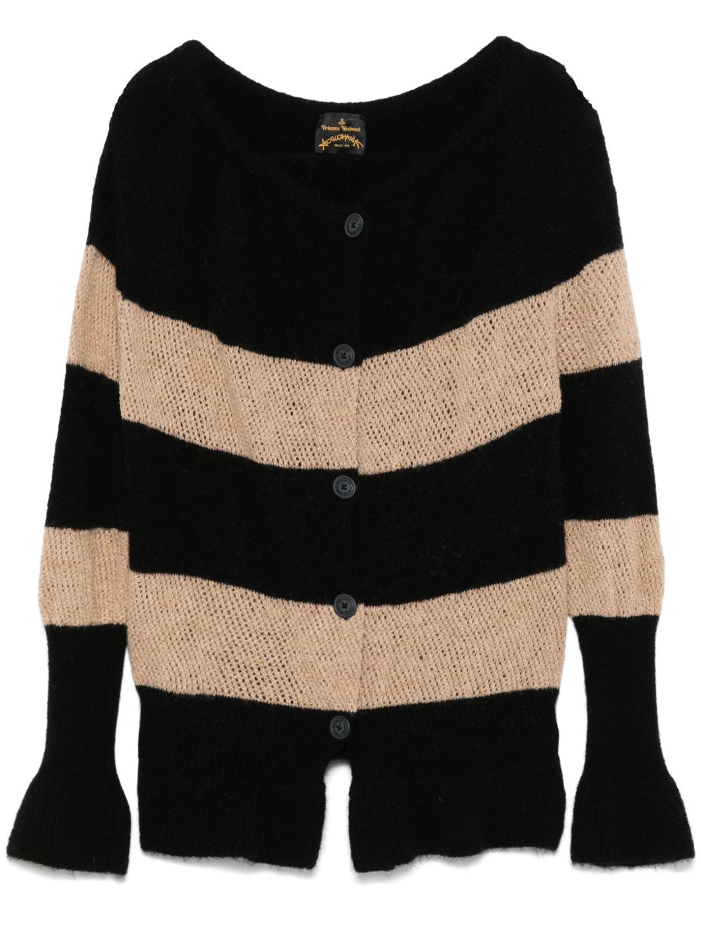 Vivienne Westwood Pre-Owned 条纹开衫（2017-2018年代典藏款） - 黑色