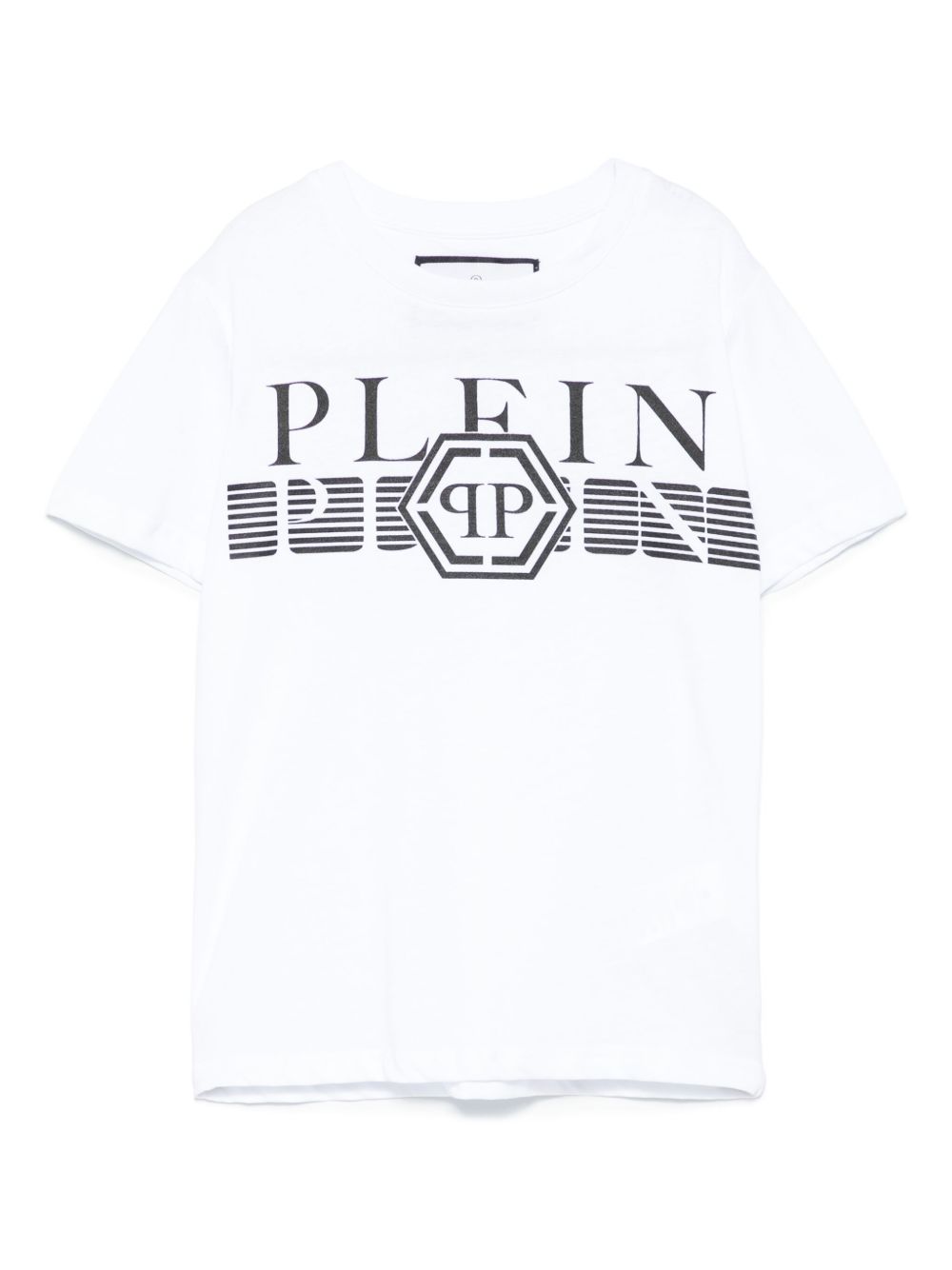 Philipp Plein Junior logo印花T恤 - 白色
