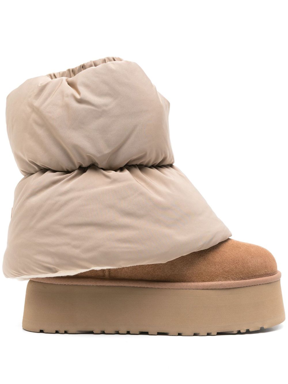 UGG Dipper 蓬松迷你短靴 - 褐色