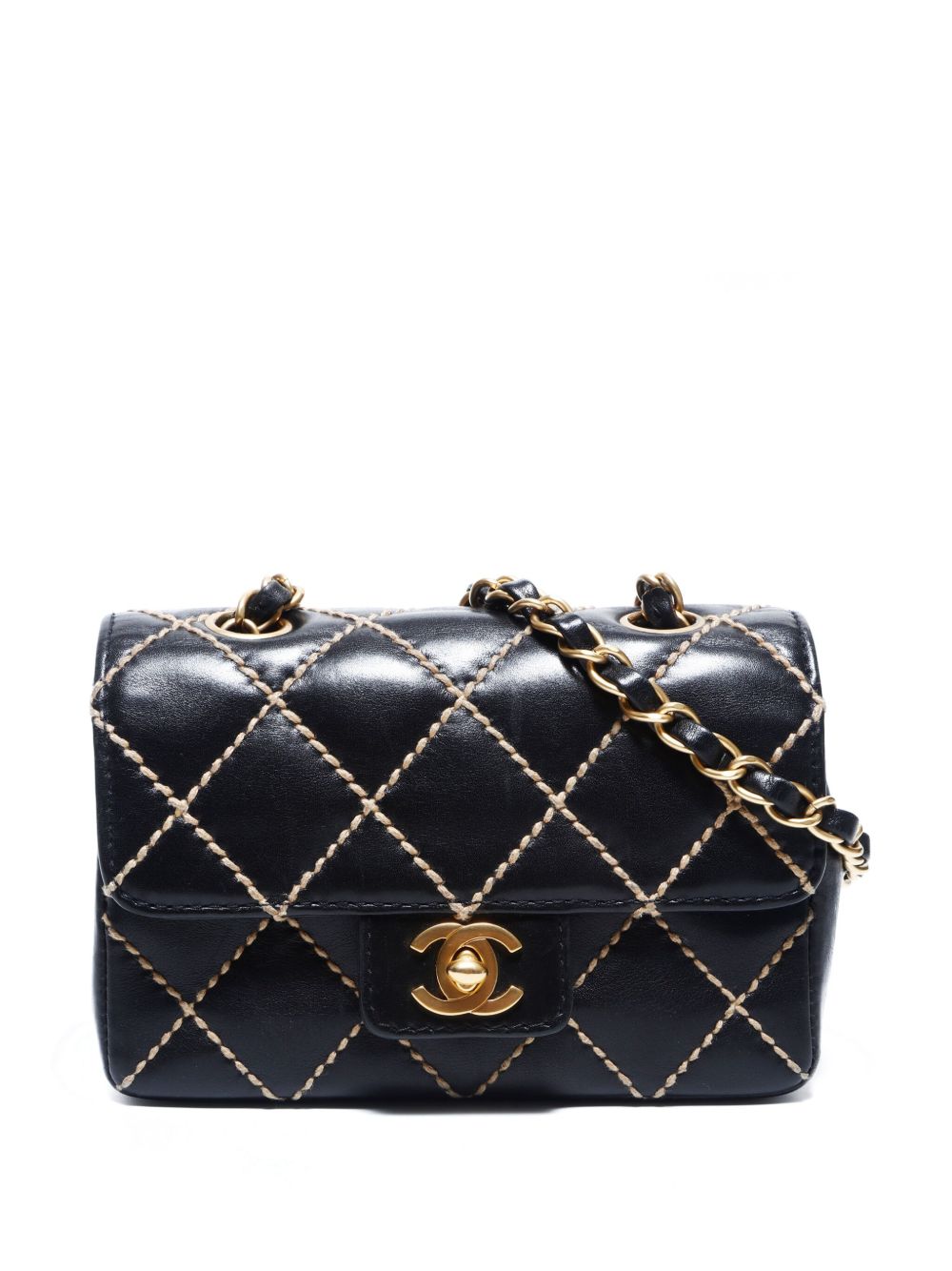 CHANEL Pre-Owned Wild Stitch 迷你单肩包（2003-2004年典藏款） - 黑色
