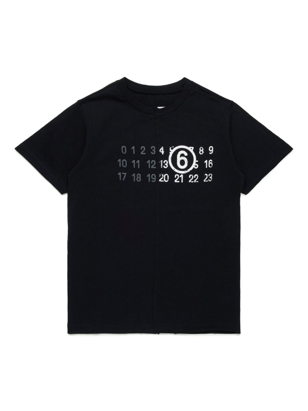 MM6 Maison Margiela Kids Numbers T恤 - 黑色