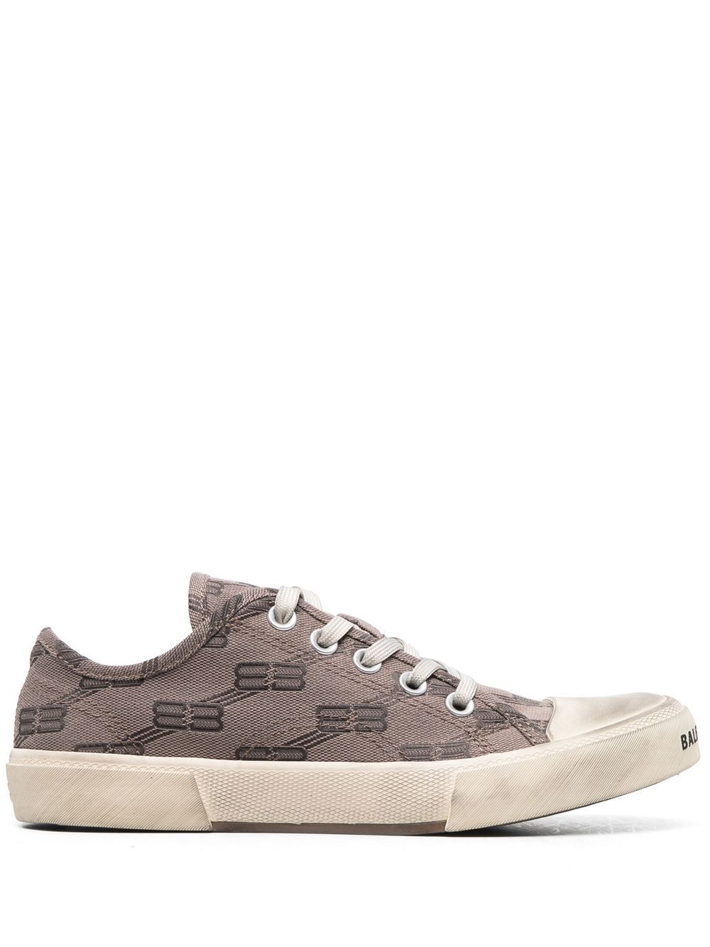 Balenciaga 巴黎世家 Paris BB 经典logo低帮运动鞋 - 灰色