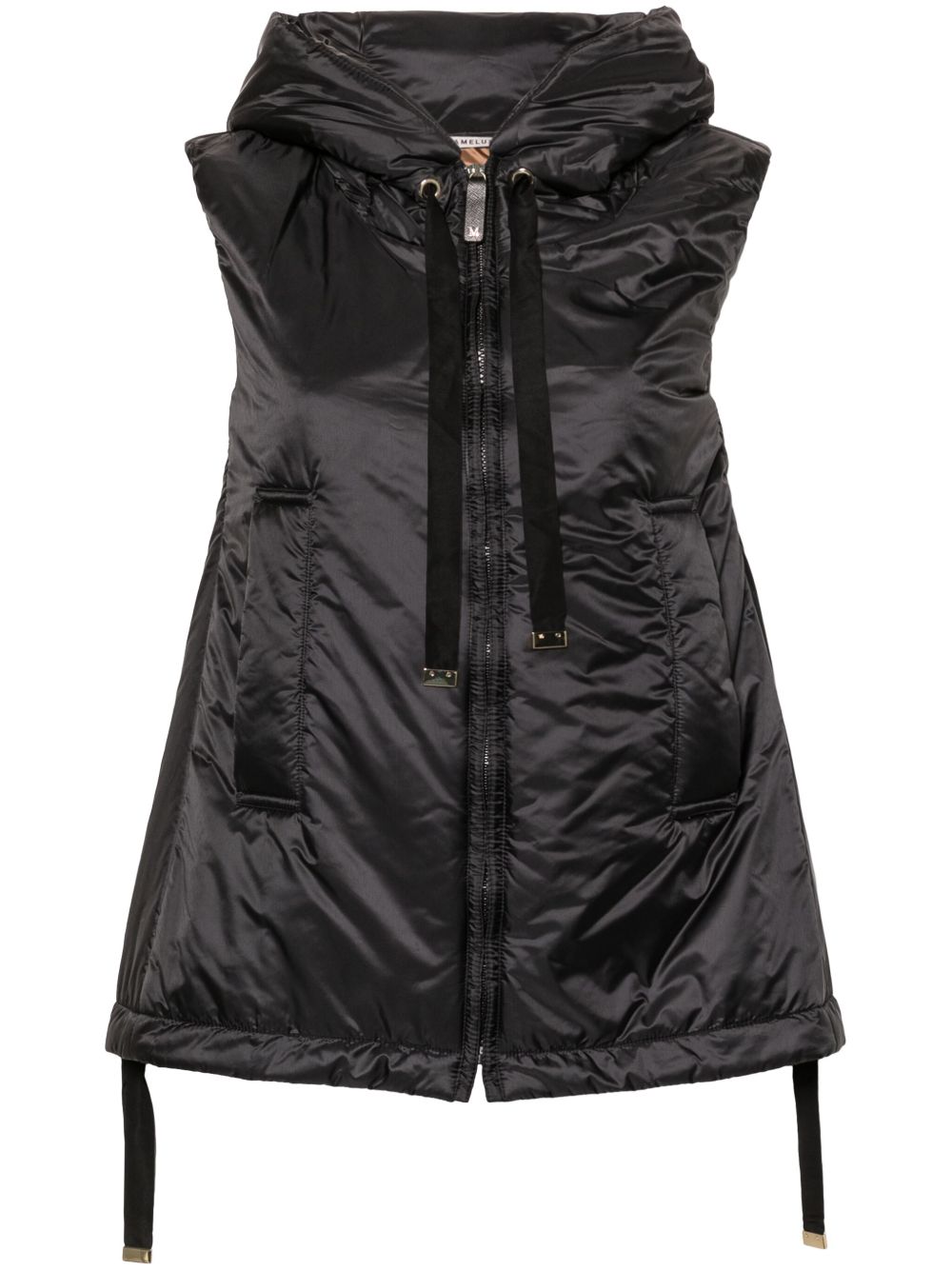 Max Mara 轻薄连帽马甲 - 黑色