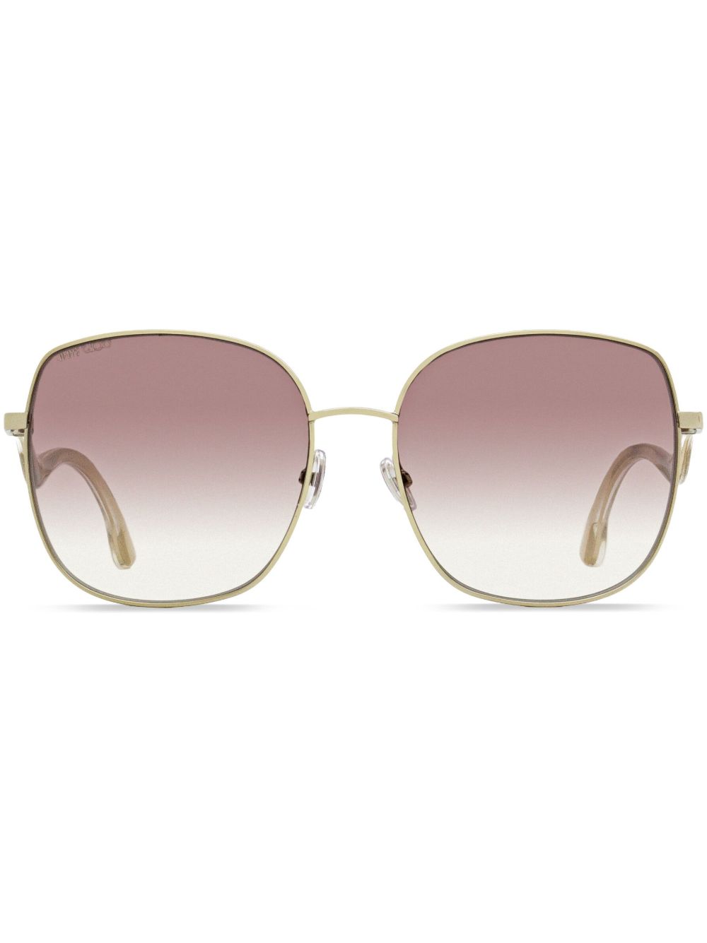 Jimmy Choo Eyewear Mamie 超大镜框太阳眼镜 - 金色