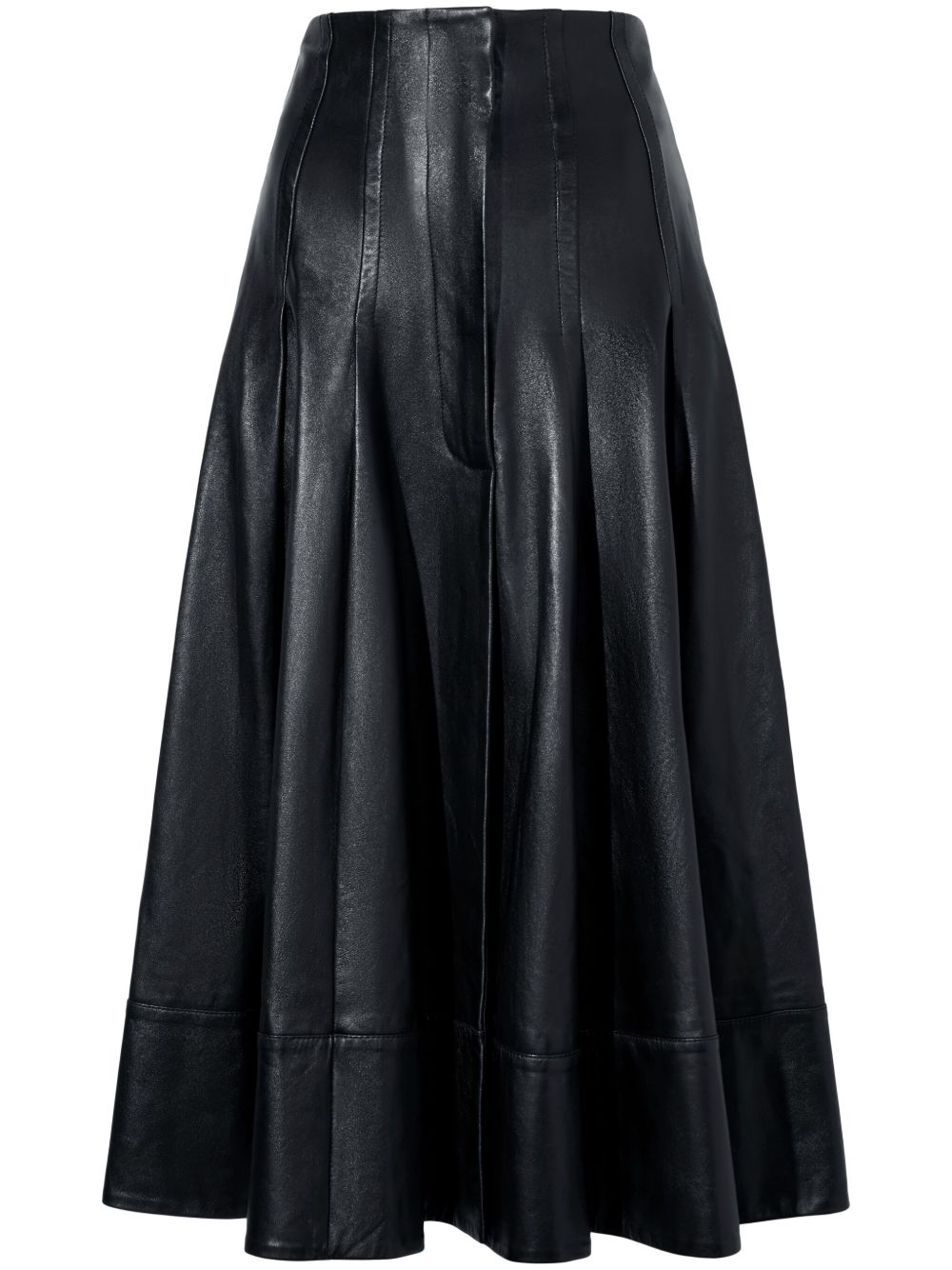 Proenza Schouler Moore 皮质中长半身裙 - 黑色