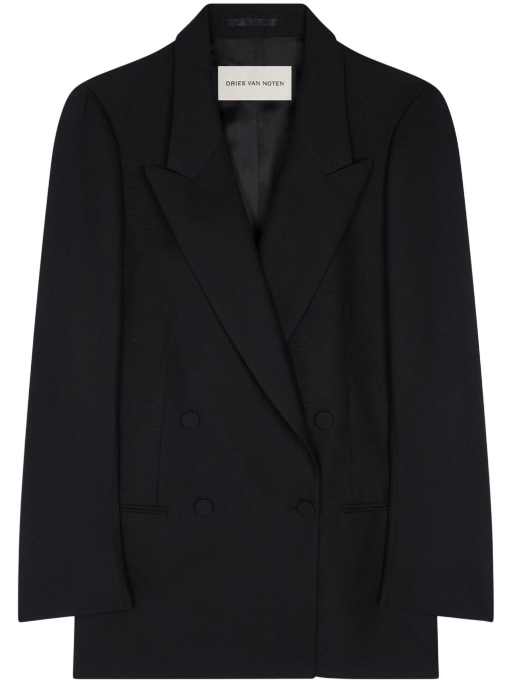 DRIES VAN NOTEN 双排扣西装夹克 - 黑色