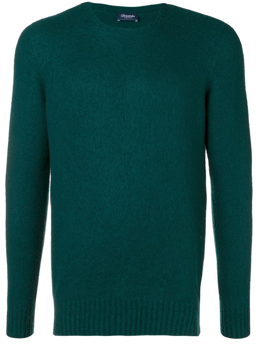 Drumohr crew neck brushed sweater - 绿色
