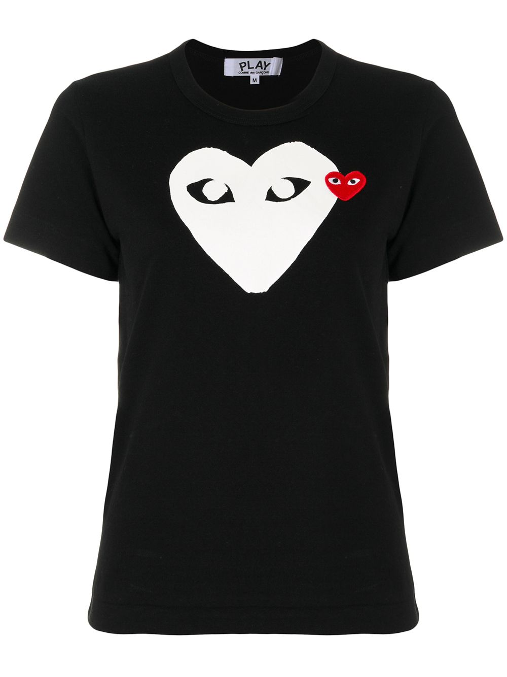 Comme Des Garçons Play logo印花T恤 - 黑色