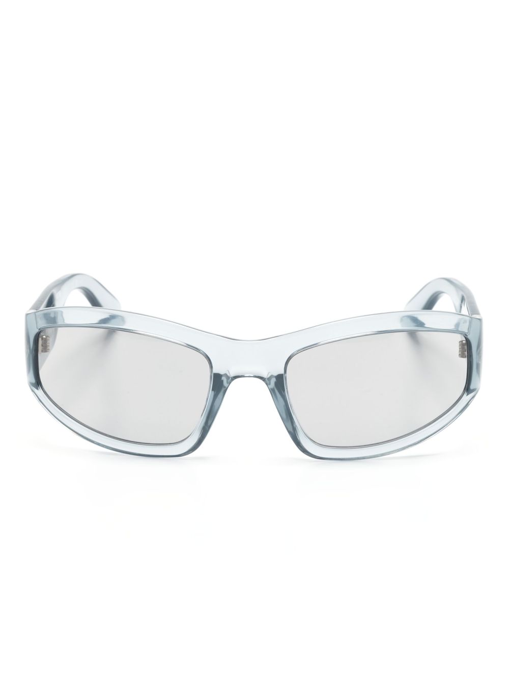 Moschino Eyewear logo字母机车风镜框太阳眼镜 - 灰色