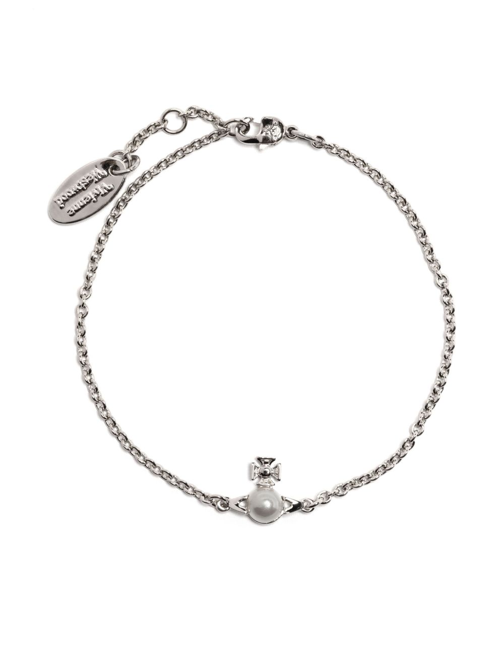 Vivienne Westwood Balbina logo吊饰手链 - 银色