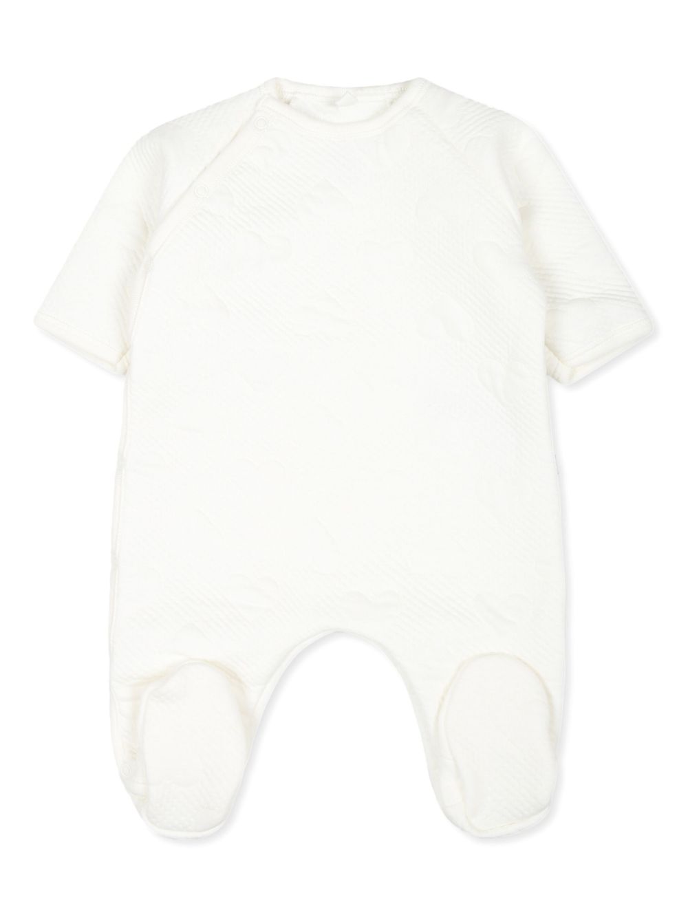 Petit Bateau 短袖连体衣 - 白色