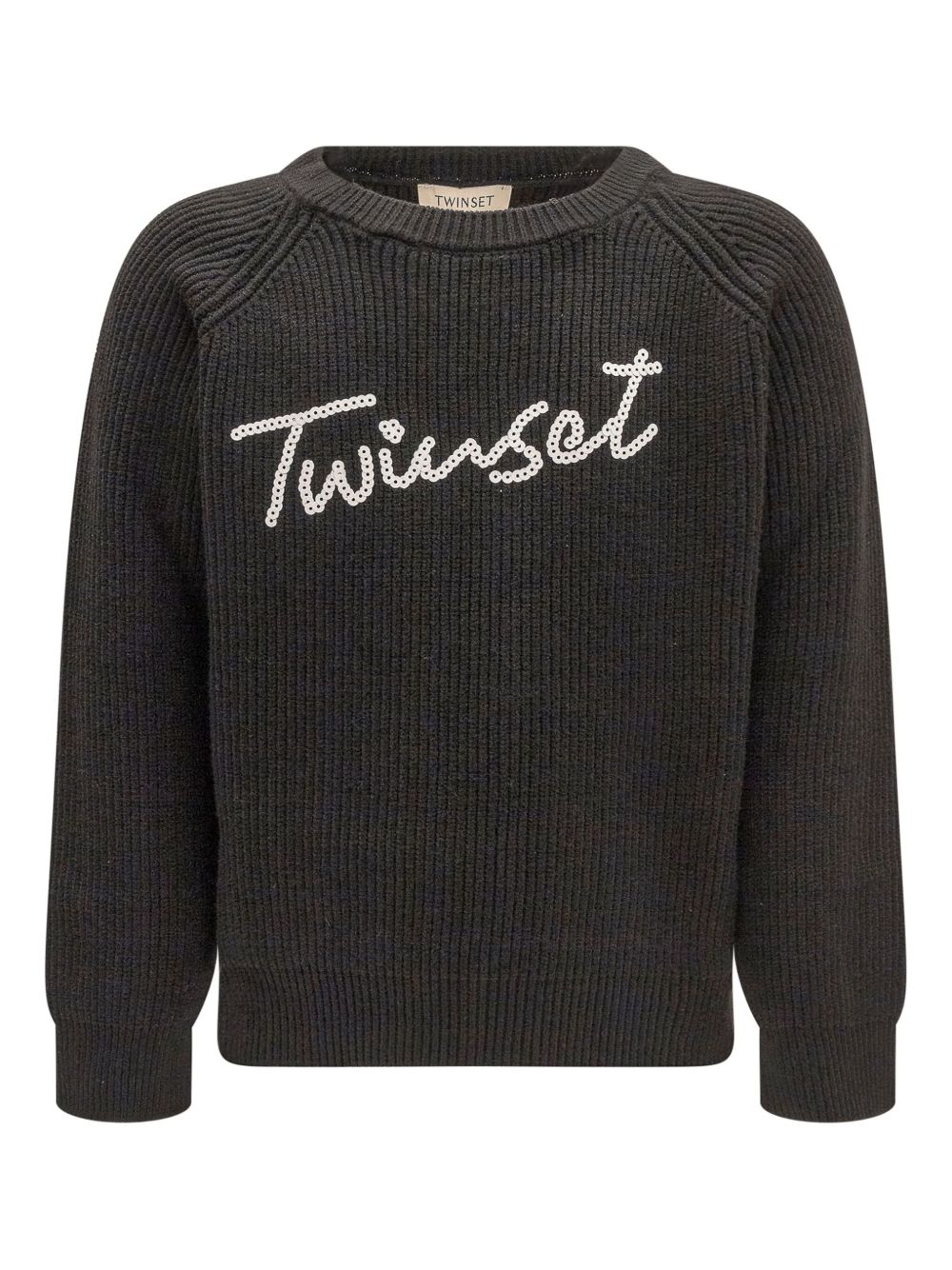 TWINSET Kids logo标记卫衣 - 黑色