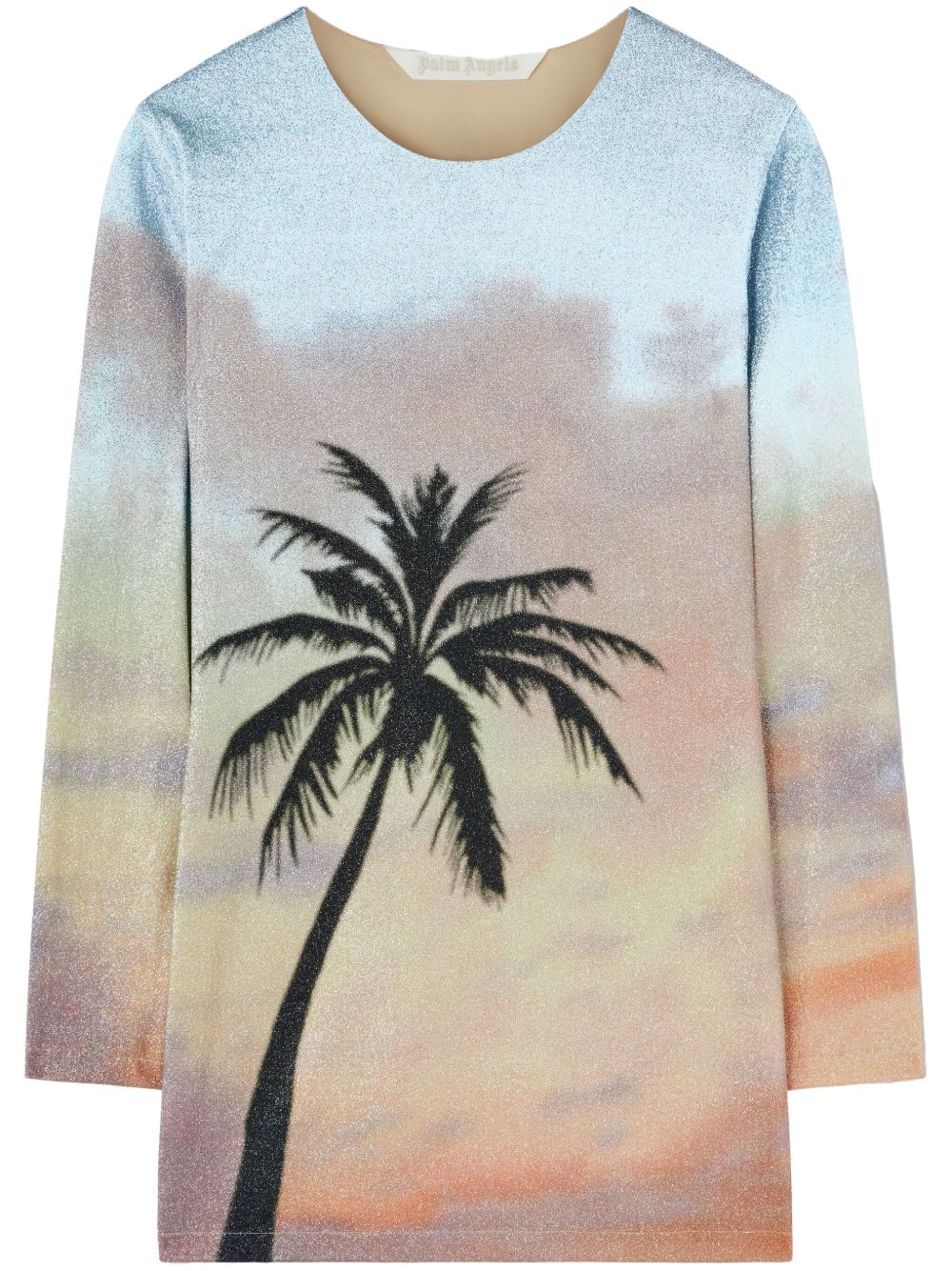 Palm Angels Sunrise Palm 迷你连衣裙 - 蓝色