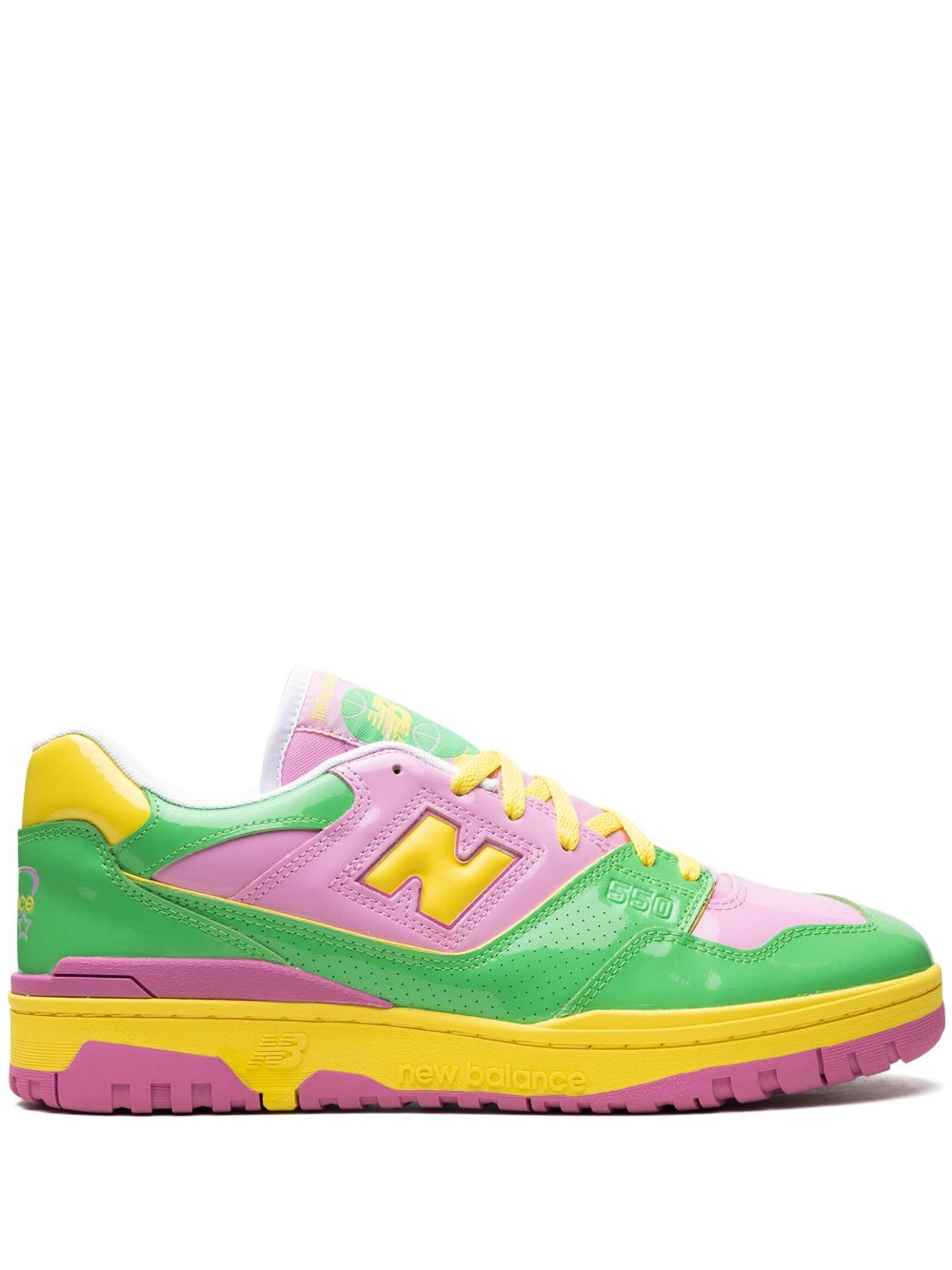 New Balance 550 对比运动鞋 - 绿色