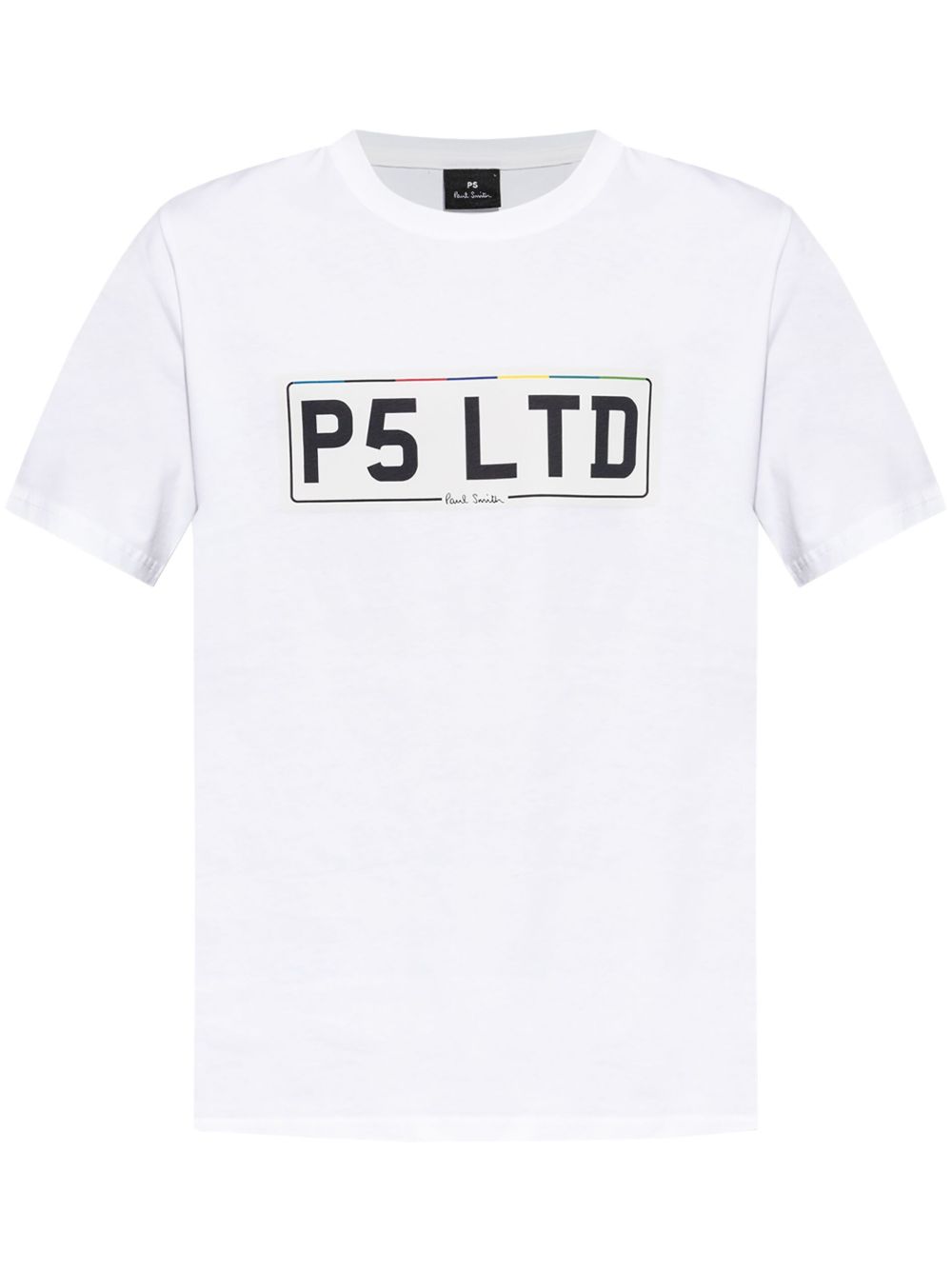 PS Paul Smith Number Plate 印花棉T恤 - 白色