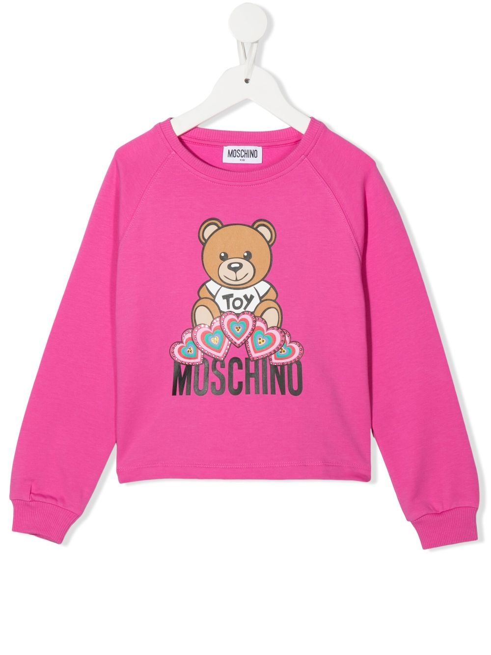 Moschino Kids 莫斯奇诺 Teddy Bear 印花卫衣 - 粉色