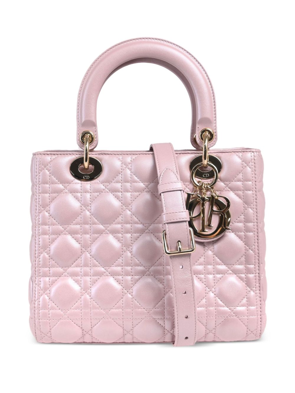 Christian Dior Pre-Owned Cannage Lady Dior 两用手提包（2018年典藏款） - 粉色