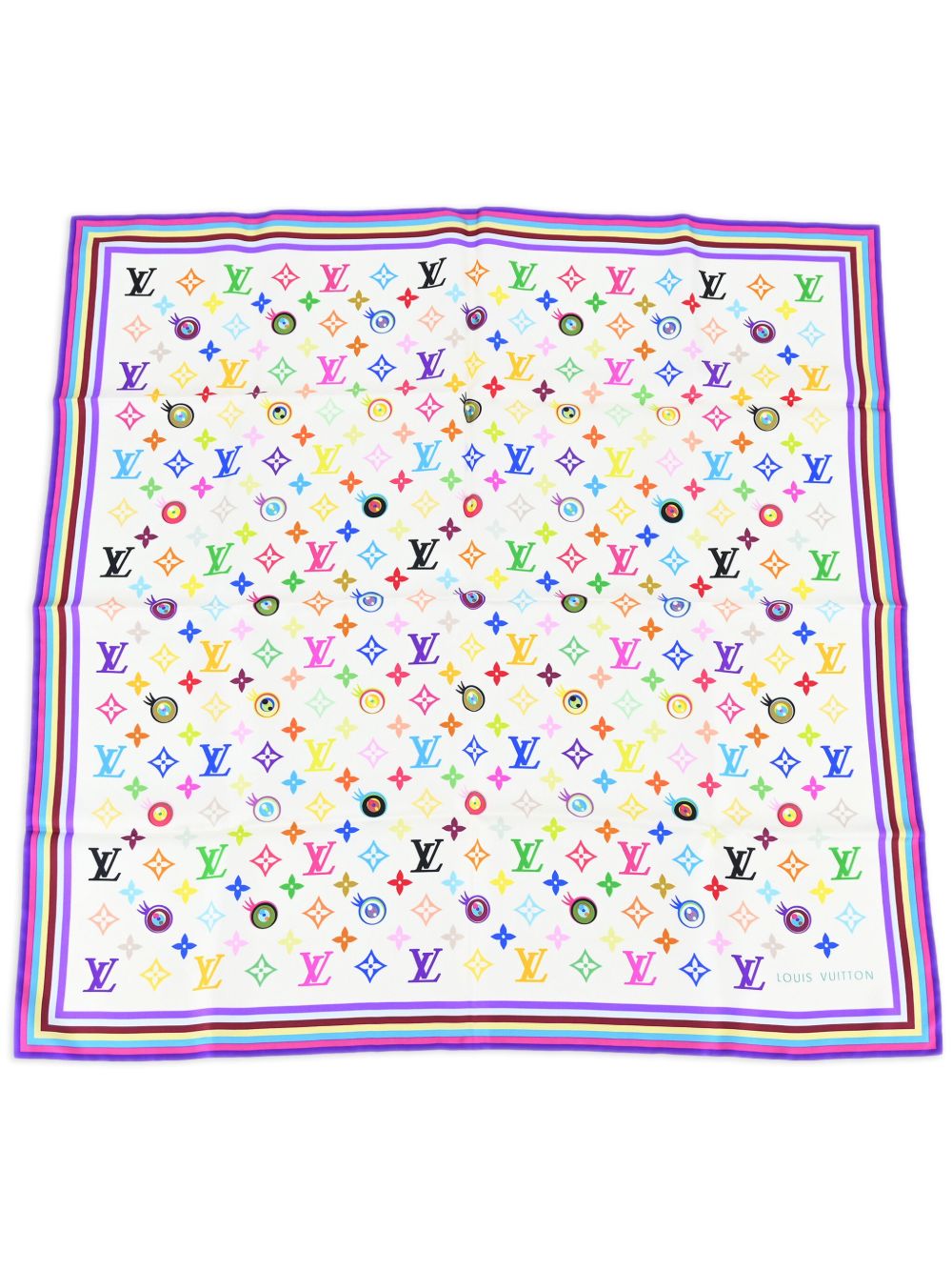 Louis Vuitton Pre-Owned x Takashi Murakami Eye Love Monogram 围巾（1990 – 2000年典藏款） - 白色