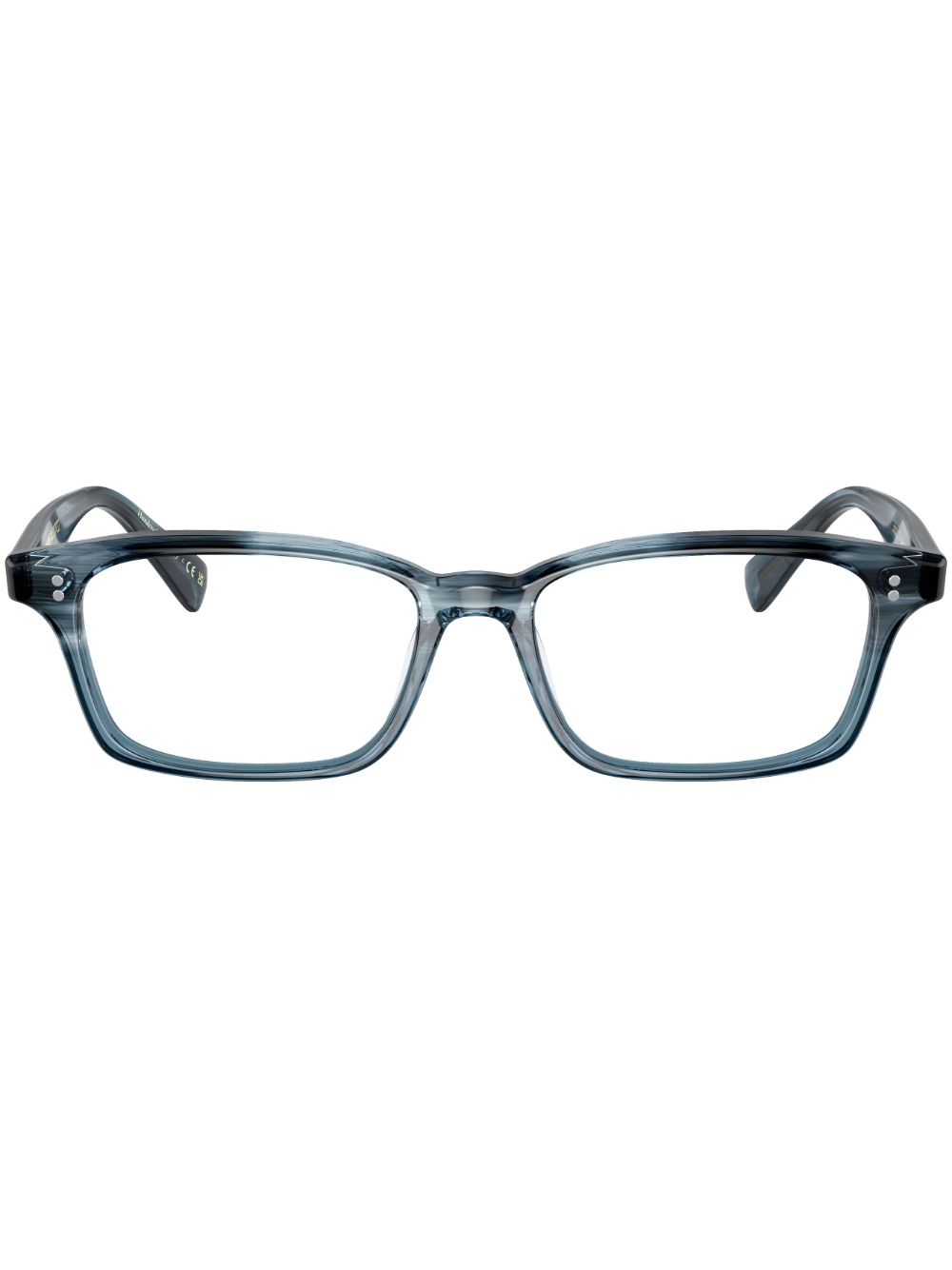 Oliver Peoples 长方形框眼镜 - 蓝色