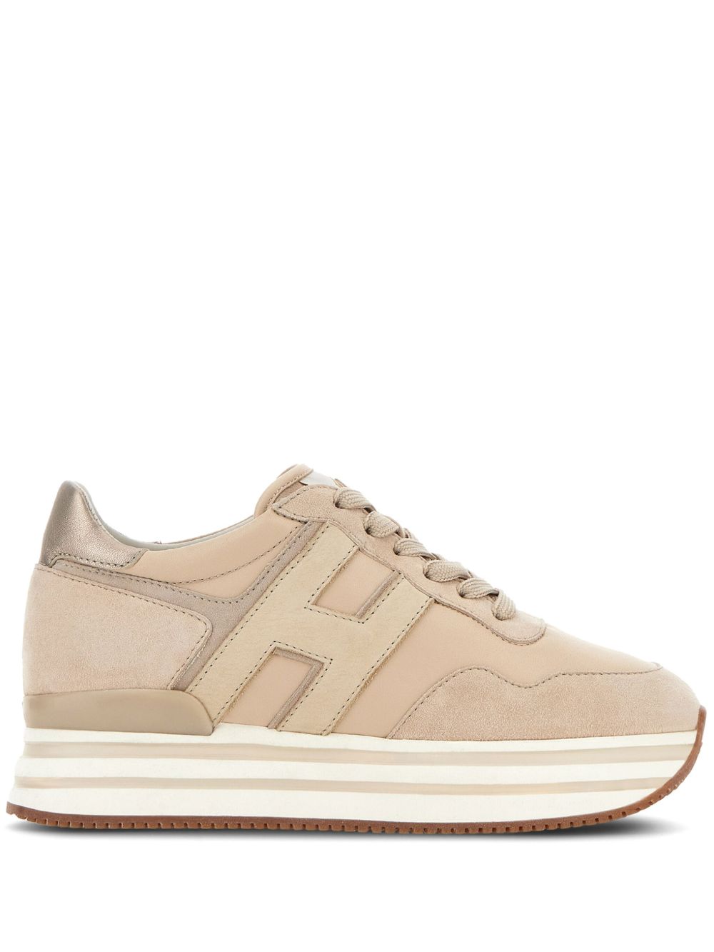 Hogan H483 Midi Platform 系带运动鞋 - 中性色