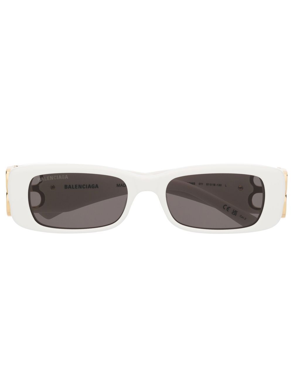 Balenciaga Eyewear 巴黎世家 Dynasty 长方框太阳眼镜 - 白色