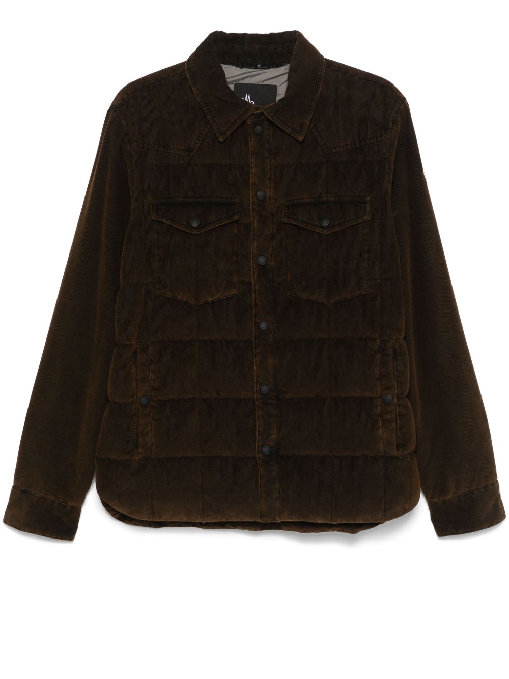 Moncler Grenoble Gelt 衬衫式夹克 - 褐色