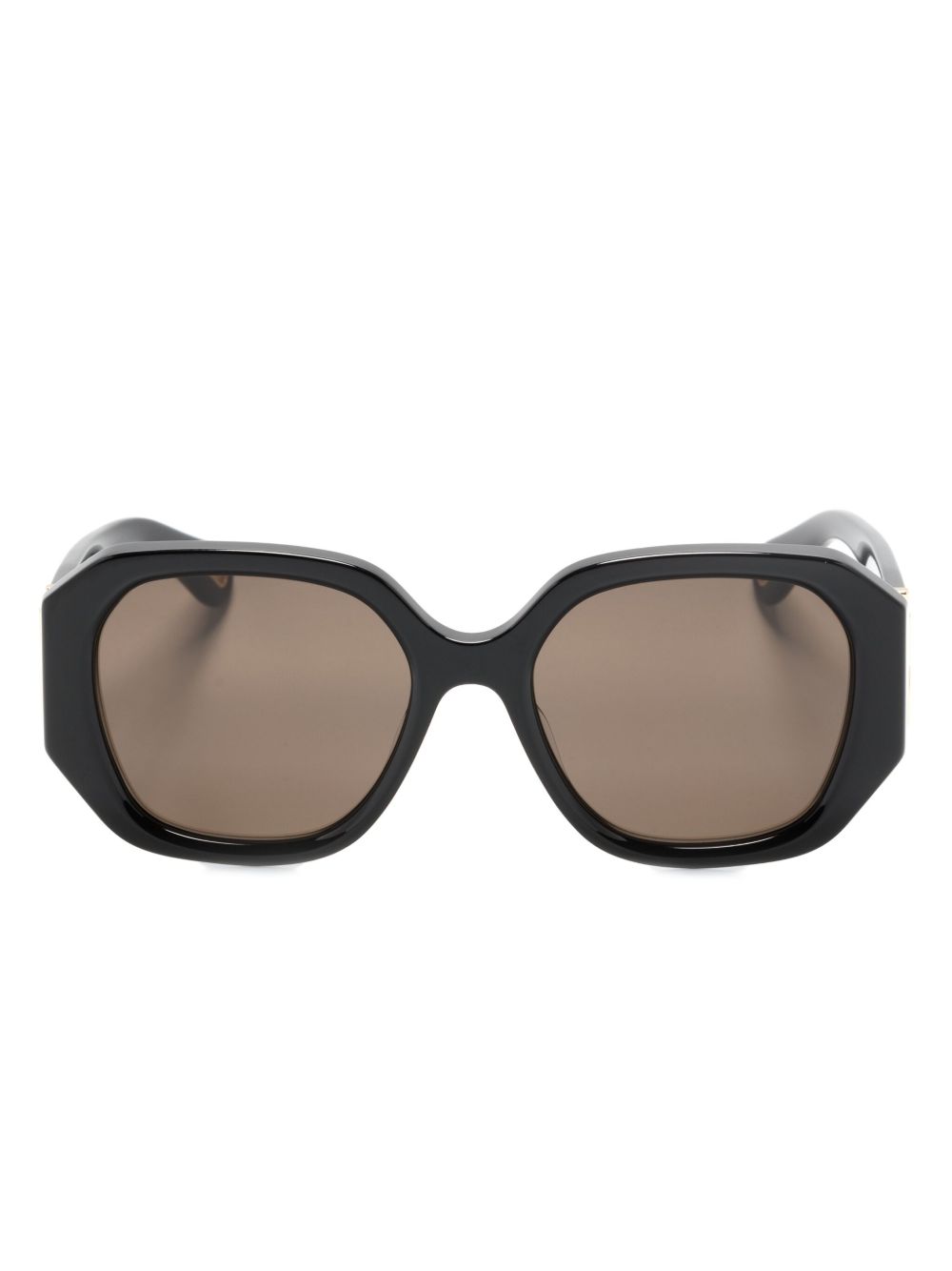 Chloé Eyewear Marcie 超大框太阳眼镜 - 黑色