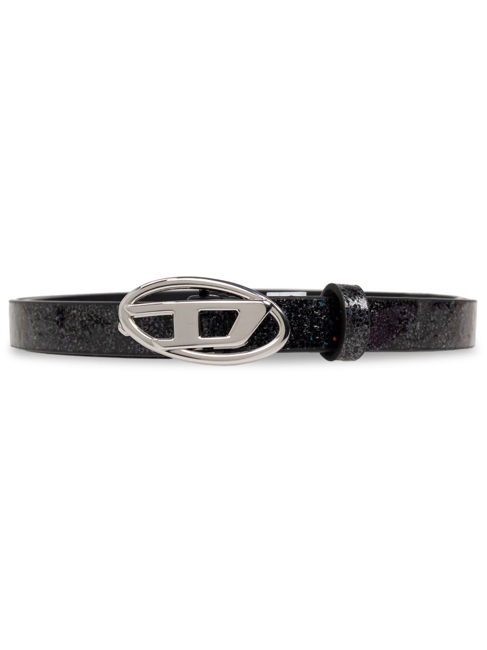 Diesel B-1dr logo扣环腰带 - 黑色