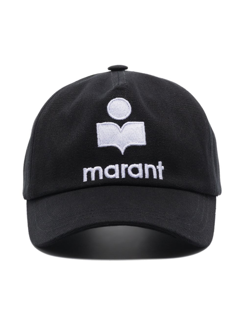 ISABEL MARANT logo刺绣六面拼接露营帽 - 黑色