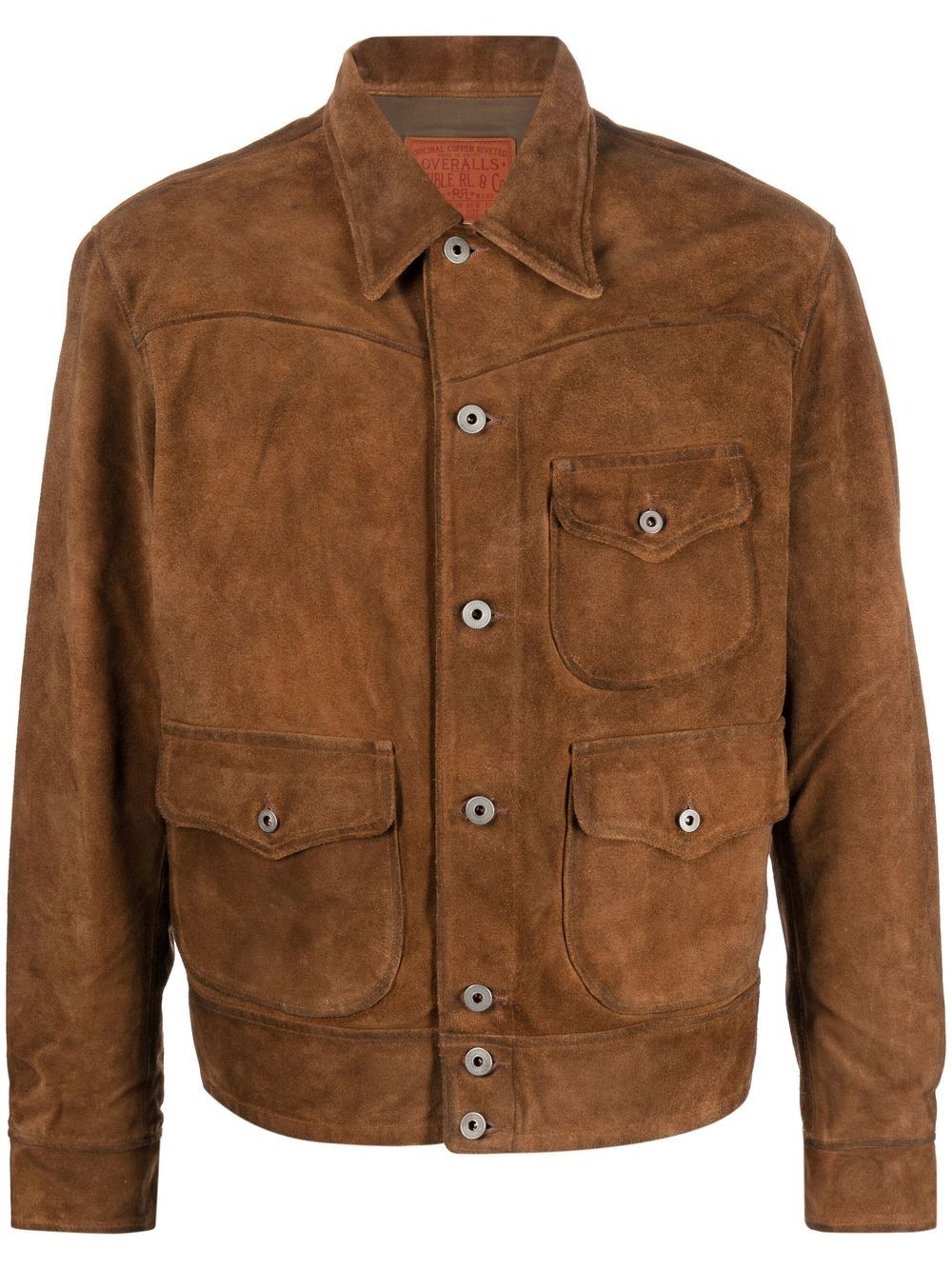 Ralph Lauren RRL 绒面皮衬衫式夹克 - 褐色