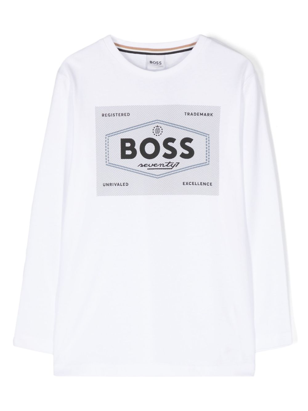 BOSS Kidswear logo印花T恤 - 白色