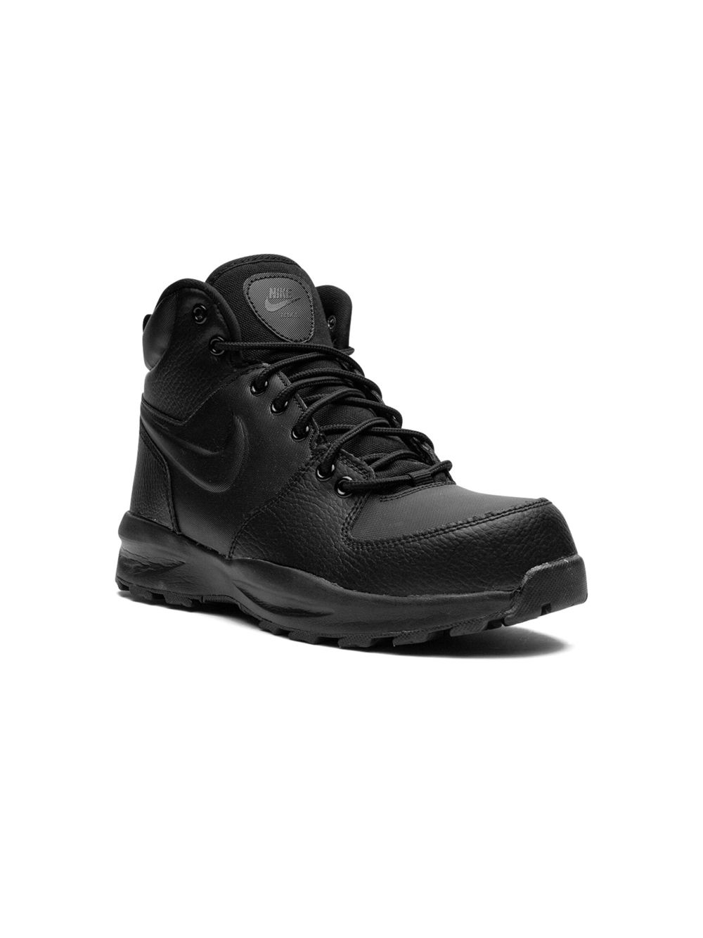 Nike Kids Manoa Leather Triple Black 短靴 - 黑色