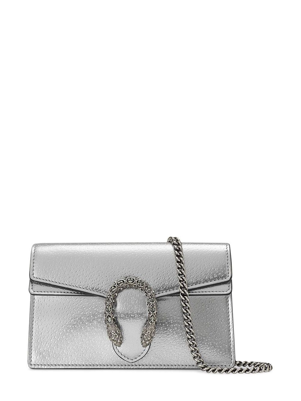 Gucci Super Mini Dionysus Shoulder Bag - 银色