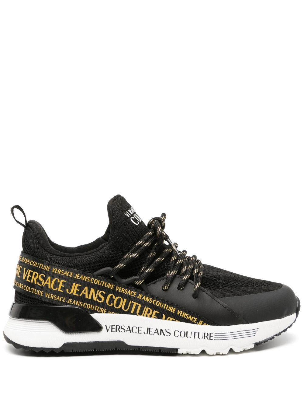 Versace Jeans Couture Dynamic logo饰带运动鞋 - 黑色