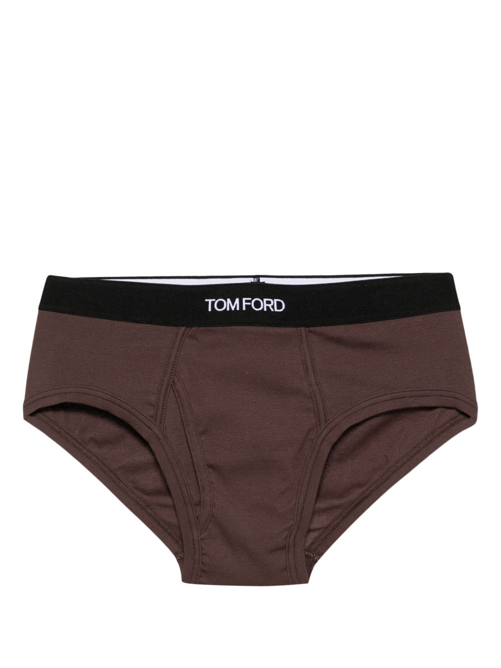TOM FORD logo裤腰三角内裤 - 褐色