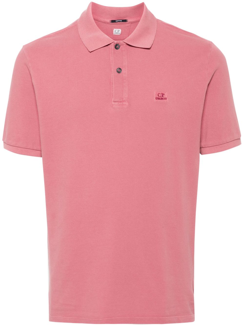 C.P. Company logo刺绣polo衫 - 粉色