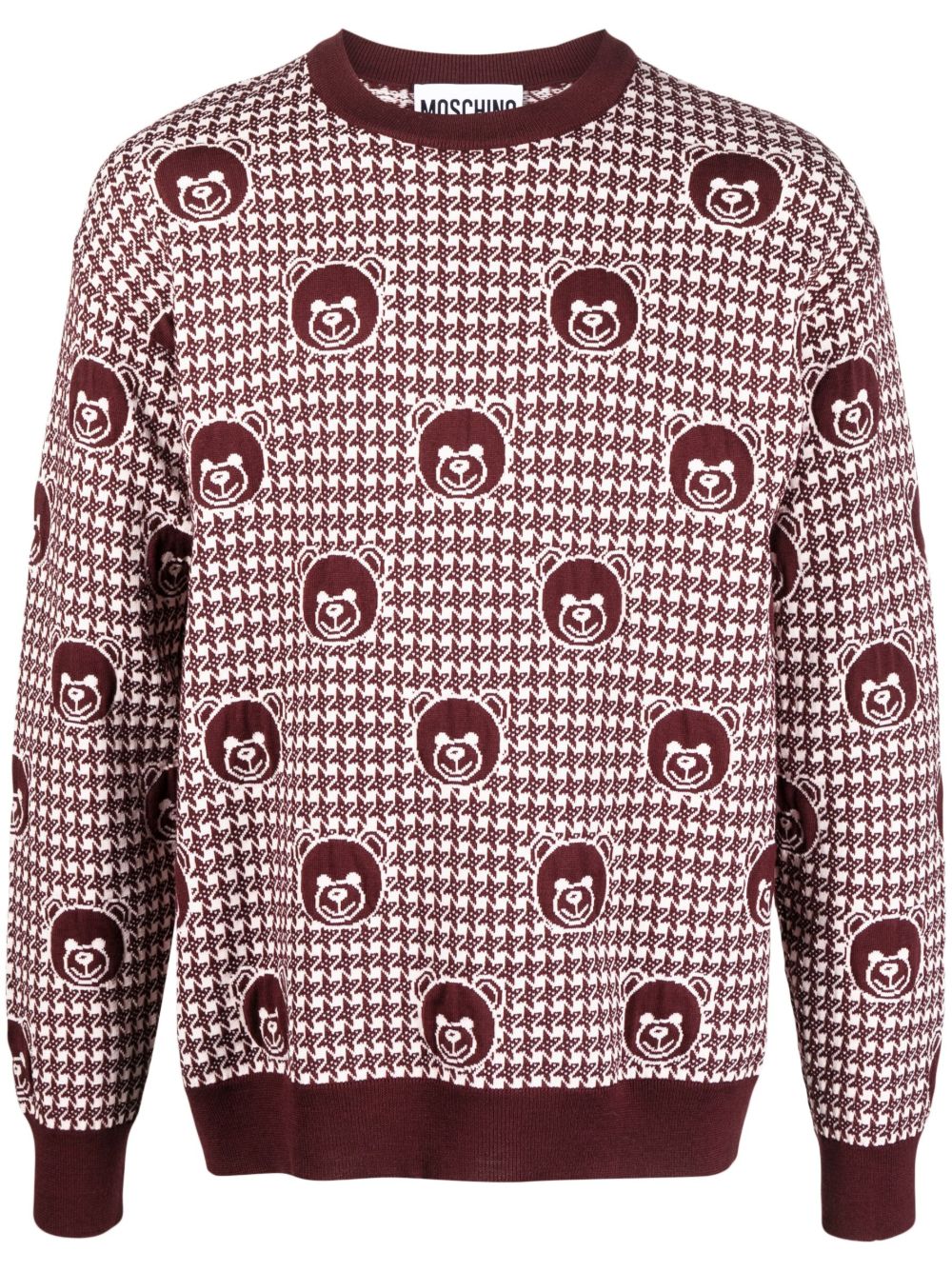 Moschino Teddy Bear 印花羊毛毛衣 - 红色