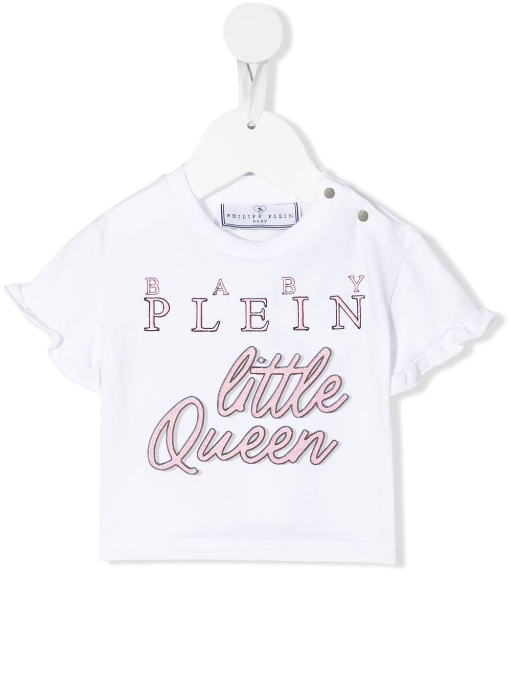 Philipp Plein Junior logo标语印花T恤 - 白色