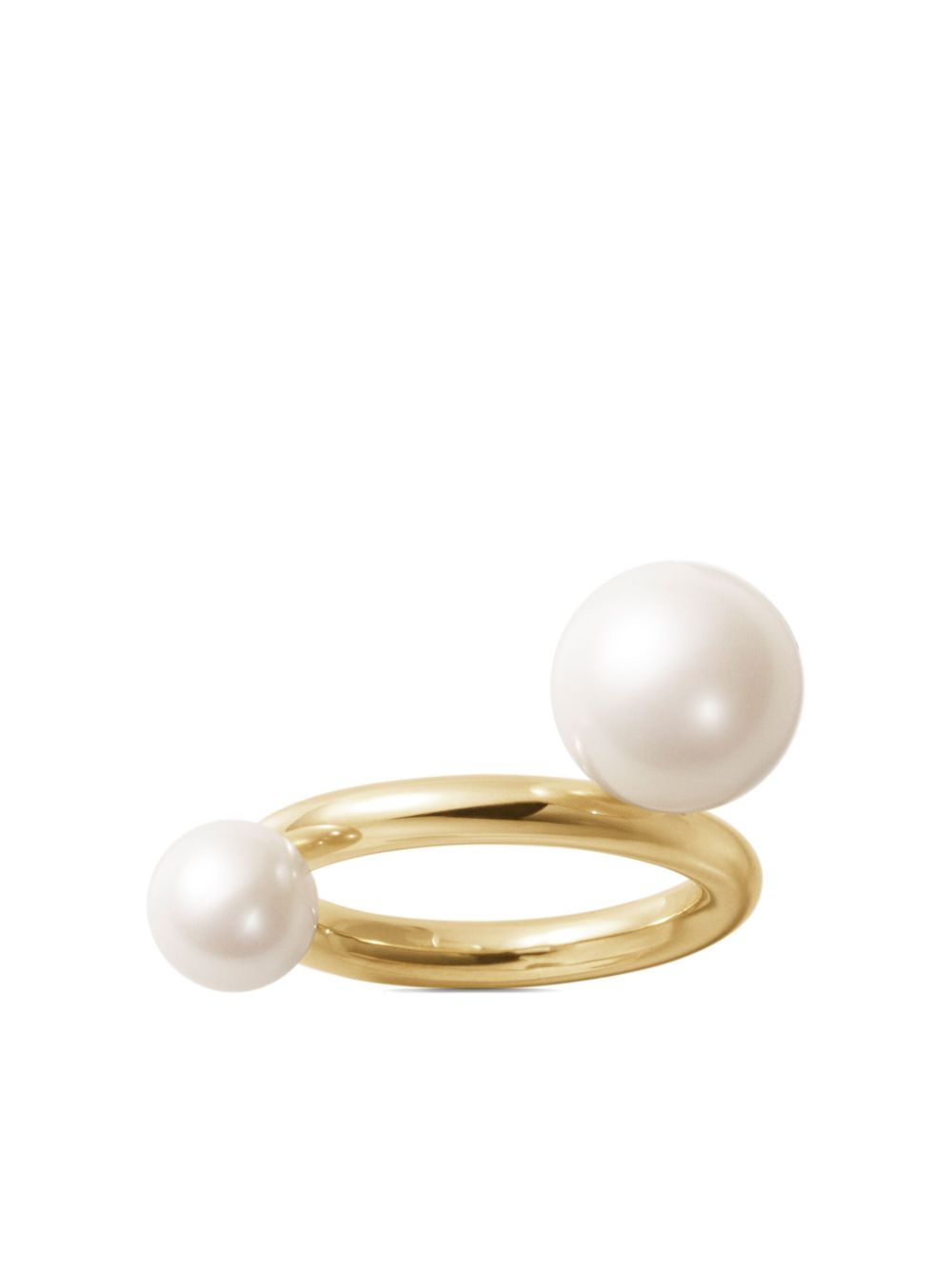 Sophie Bille Brahe 14K环保再生黄金 La Grace 淡水珍珠戒指 - 金色